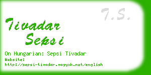 tivadar sepsi business card